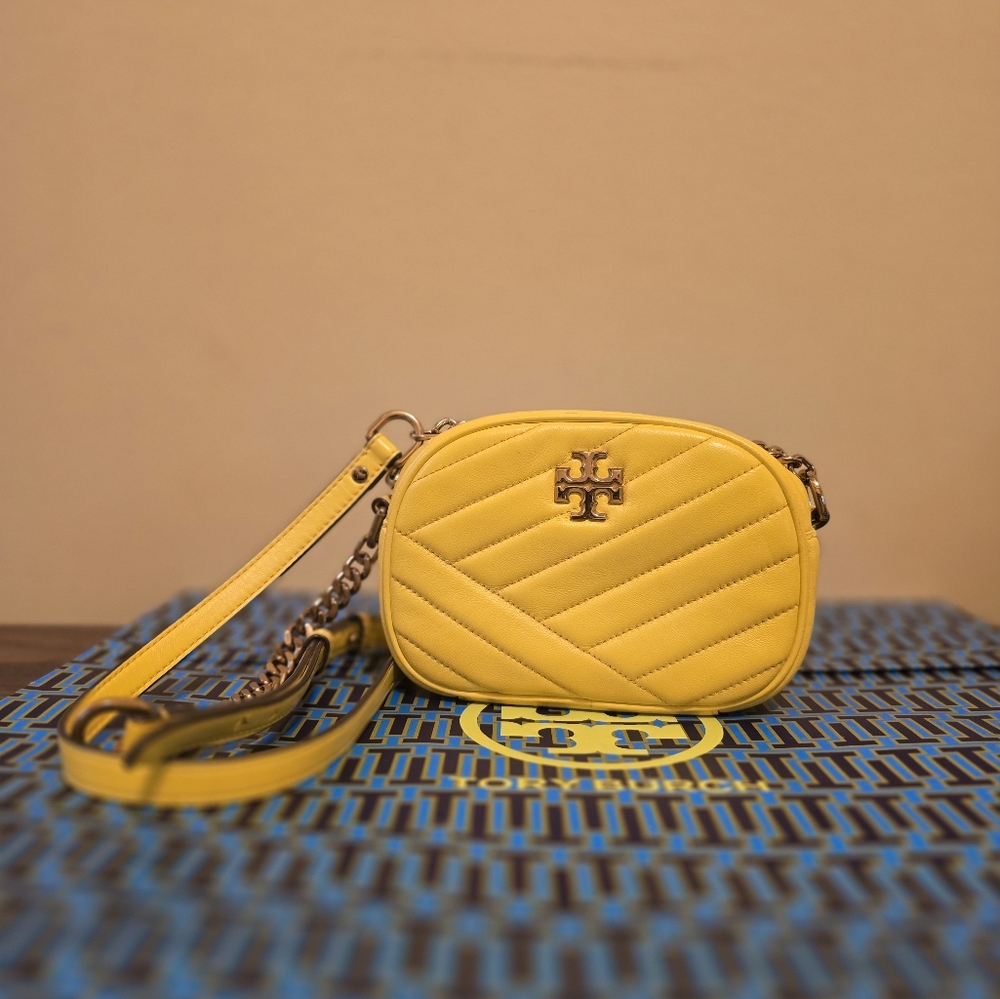 Tory Burch Kira Chevron Crossbody Bag in Yellow